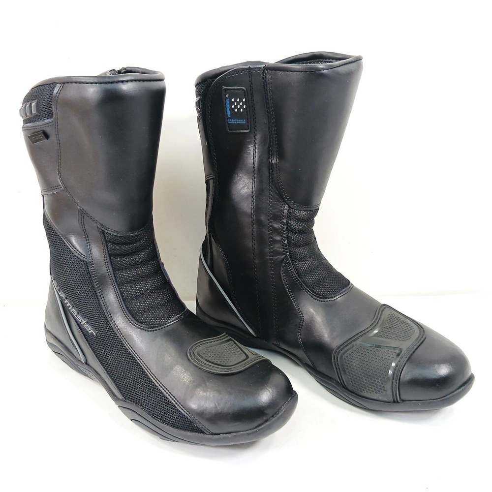 Tour Master Solution 2.0 WP Mens Motorcycle Boots Black Waterproof Size 12 EU 46